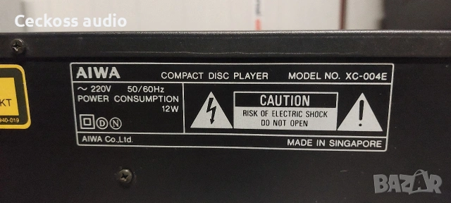 📀 AIWA XC-004E CD плейър, снимка 6 - Ресийвъри, усилватели, смесителни пултове - 53491407