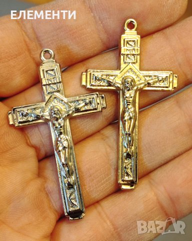 Метален Елемент / Медальон - КРЪСТ, снимка 2 - Колиета, медальони, синджири - 39113510