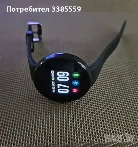 D18 - Интелигентен смарт часовник с измерване на пулс и кръвно. Цвят - черен.