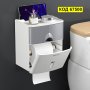 Водоустойчива пластмасова поставка за тоалетна хартия без пробиване, снимка 1 - Други стоки за дома - 42931323