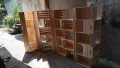 Дървен стелаж разтегателен/ хармоника ръчна изработка, снимка 3