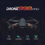 Нов DRON 998, 4K ULTRA HD; WIFI HPV 2.4G, Камера 2MP приложение за телефонна предаване на живо,, снимка 3