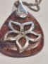кехлибарена висулка със сребро, снимка 1 - Колиета, медальони, синджири - 43806944