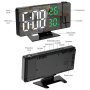 Постоянно светещ дигитален часовник настолен проеткор проекция на стена, снимка 6