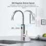 Проточен смесител с нагревател за кухня и баня Briwellna KM12-Silver, снимка 17