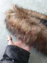 Тъмно Кафява яка Еко косъм. 75 см.и 1 м. Пух за качулка Дълъг Изкуствен.Якичка/пухче , снимка 1