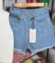 Дамски къси панталони в синьо със сърца, снимка 2