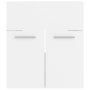 Долен шкаф за мивка, бял, 41x38,5x46 см, ПДЧ, снимка 5