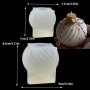 3D Коледна играчка топка спираловидна силиконов молд форма фондан шоколад гипс смола свещ декор, снимка 1
