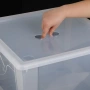 Пластмасова кутия за съхранение квадратна с прозрачен капак 80л, снимка 3