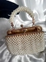 Дамска чанта и перли и метална рамка , снимка 5