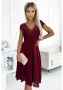 Елегантна рокля от шифон в цвят бордо 381-5 Numoco, снимка 1