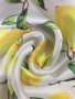 👑 💗Ново ! Прекрасно Фишу Шал в Жълт Цвят с Наситено Красиви Лимони💋 КОД : е354💗 👑 💋, снимка 6