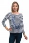 Нова дамска моряшка блуза с паднало рамо, трансферен печат Котва, снимка 1 - Блузи с дълъг ръкав и пуловери - 28375572