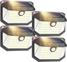 Соларни лампи Lenlun, IP65, 230 LED, сензор за движение, 4 броя, снимка 1