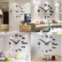 3D самозалепващ се стенен часовник - лесен монтаж и стилен дизайн