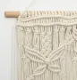 Завеса за прозорец от макраме, Екрю, 76x91 см. , снимка 2