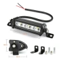 Мини 9W LED бар за осветление с 3 диода - 12/24V, снимка 5