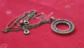 Сребърно колие Pandora, с въртящи се рингове, снимка 5