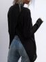 Едноцветен дамски плетен пуловер с висока яка и дълъг ръкав, 2цвята - 024, снимка 6