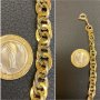 Златни накити обеци висулка зодия плочка ланче синджир 14 карата 585 gold zlato zlatni obeci lanec, снимка 8