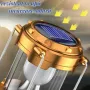 Къмпинг LED фенер, ABS, Соларно/USB зареждане, Златис - SH-5800T, снимка 2