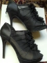 Черни сандали на висок ток 37 номер обувани веднъж 20лв, снимка 2