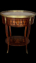 Френска дървена маса в стил на Луи XV/XVI инкрустирана с бронз., снимка 1 - Антикварни и старинни предмети - 44862991