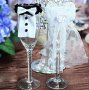 Декорация за чаши на младоженци, снимка 1 - Подаръци за сватба - 28196179