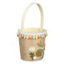 Великденска декоративна филцова кошница с дизайн на заек с дръжка Ø15x15см, снимка 1 - Декорация за дома - 44076886