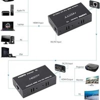 MISOTT HDMI удължител, 60 метра HDMI предавател и приемник през единичен RJ45, снимка 2 - Друга електроника - 42946826