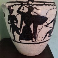 Ръчно рисувана делва ваза за декорация , снимка 1 - Вази - 40174946