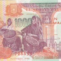 1000 шилинга 1996, Сомалия, снимка 1 - Нумизматика и бонистика - 35110099