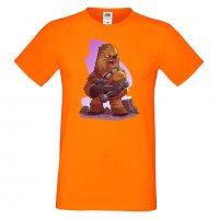 Мъжка тениска Star Wars Chewbacca Star Wars Игра,Изненада,Подарък,Геймър, , снимка 1 - Тениски - 36808670