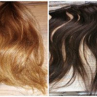 Екстейшъни 100% естествен косъм, снимка 1 - Аксесоари за коса - 36803512