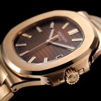Мъжки часовник Patek Philippe Nautilus 5711 Brown с автоматичен швейцарски механизъм, снимка 6 - Луксозни - 43515815