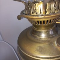 Висока старинна настолна лампа, снимка 3 - Настолни лампи - 43436089