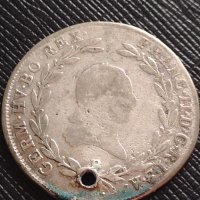 Сребърна монета 20 кройцера 1802г. Франц втори Будапеща Свещена Римска Империя 13638, снимка 1 - Нумизматика и бонистика - 42944300