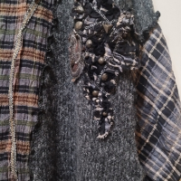 Зимна пола съчетание между плетиво и плат , снимка 2 - Поли - 44846918