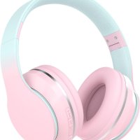 Bluetooth 5.1 безжични детски слушалки сгъваеми,розови и лилави, снимка 1 - Безжични слушалки - 43759784