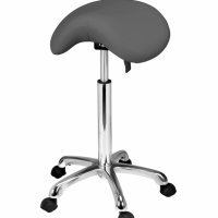*Козметичен/фризьорски стол - табуретка Organic 59/78 см - бяла-черна - сива, снимка 3 - Друго оборудване - 28061653