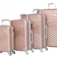 Релефни твърди куфари в четири размера, няколко цвята КОД: 2050-4, снимка 5 - Куфари - 40070881