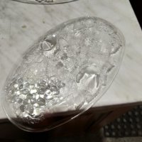 Пресовано стъклено плато поднос за сервиране от гроздови кристали 230х145х20мм-2 броя нови, снимка 6 - Аксесоари за кухня - 43990787