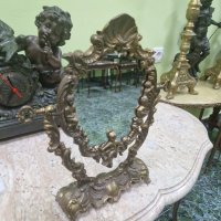 Чудесно антикварно бронзово френско огледало , снимка 5 - Антикварни и старинни предмети - 44125769