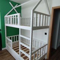 Двуетажно детско легло тип къщичка, снимка 2 - Други стоки за дома - 40436960