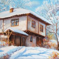 Зимна картина - Пейзаж от България, снимка 1 - Картини - 43776439