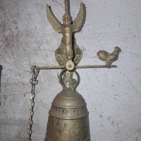 Красива месингова камбана за входна врата , снимка 1 - Антикварни и старинни предмети - 43255985