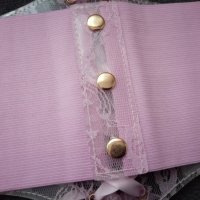 Розов корсет колан с дантела и сатенени връзки, снимка 8 - Корсети, бюстиета, топове - 38964506