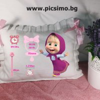 Декоративна възглавничка бебешка/детска визитка, снимка 5 - Спално бельо и завивки - 32646391
