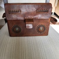 Винтидж дамска чанта Genuine Leather от 60те години , снимка 4 - Чанти - 42970247